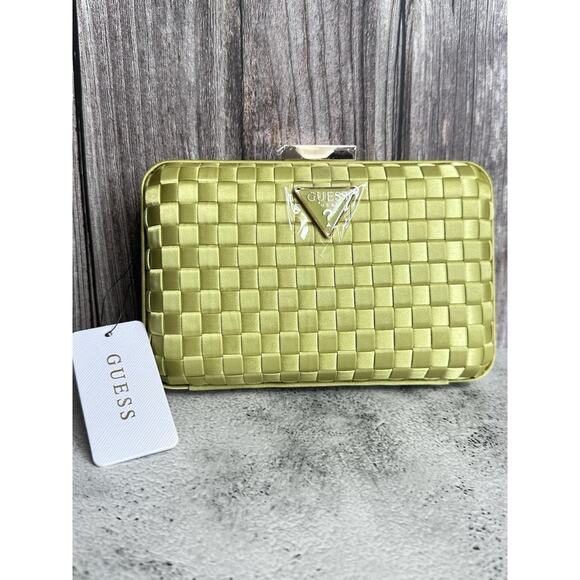 Guess Twiller Mini Woven chartreuse NWT New - Picture 1 of 7